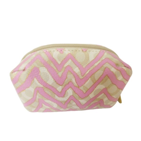 Coach Cosmetic Bag Pouch Pink Zebra Print - Picture 6 of 9